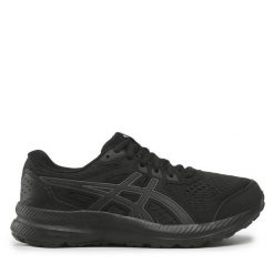 Buty do biegania Asics. Czarne obuwie sportowe Asics, bez zapięcia, do biegania. Za 189.99 zł.