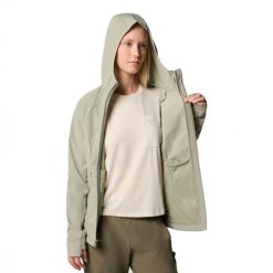 Kurtka softshellowa damska Columbia Sweet As III z kapturem. Zielone kurtki sportowe Columbia, m, bez wzorów, z softshellu, z kapturem, trekkingowe. Za 329.99 zł.