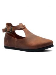 Comfortfusse Skórzane baleriny w kolorze jasnobrązowym rozmiar: 40. Brązowe baleriny Comfortfüße, bez wzorów, bez obcasa. Za 286.16 zł.
