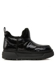 Guess Botki Uniea FLFUNE FAM10 Czarny. Czarne botki Guess, z aplikacjami, ze skóry, bez obcasa, na płaskiej podeszwie, bez zapięcia. Za 839.99 zł.