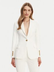 Elisabetta Franchi Marynarka GI-144-51E2-V560 Biały Regular Fit. Białe marynarki i żakiety Elisabetta Franchi, bez wzorów, z syntetyku. Za 1,849.00 zł.