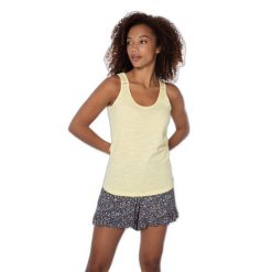 Damski tank top Protest Prtbeccles. Żółte topy Protest, xs, bez wzorów, z koronki, bez kołnierzyka, bez ramiączek. W wyprzedaży za 89.90 zł.