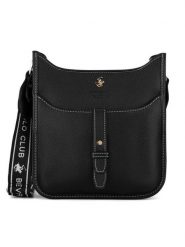 Beverly Hills Polo Club Torebka BHPC-C-016-07 Czarny. Czarne listonoszki Beverly Hills Polo Club, bez wzorów, z tworzywa sztucznego, bez dodatków. Za 179.99 zł.