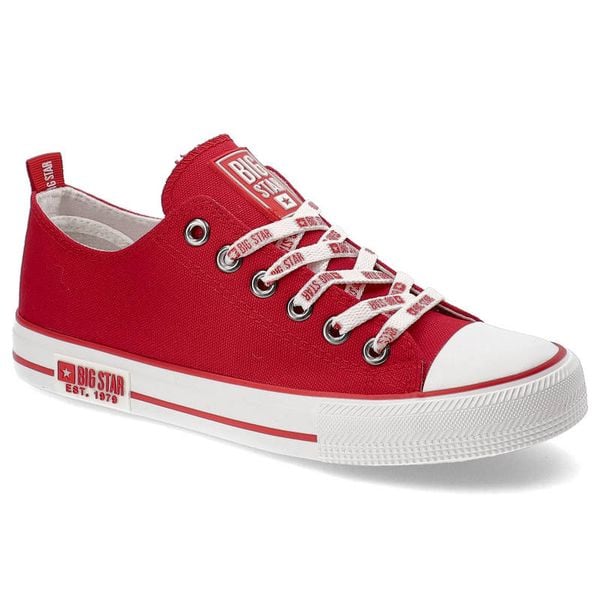 Czerwone Trampki Big Star Damskie Wygodne Buty. Czerwone trampki Big Star, bez wzorów, bez zapięcia. Za 129.00 zł.