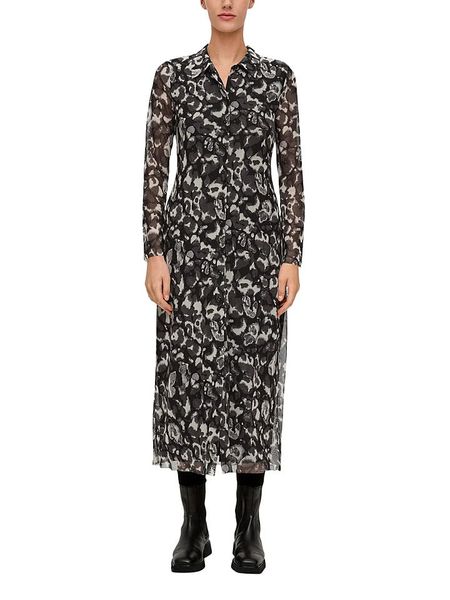 S.Oliver Sukienka w kolorze czarno-białym rozmiar: 36. Białe sukienki S.Oliver, s, bez wzorów, bez kołnierzyka, bez ramiączek, midi, rozkloszowane. Za 130.81 zł.