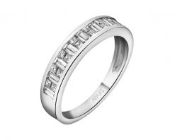Pierścionek z białego złota z diamentami - 0,55 ct - próba 585. Białe pierścionki Apart, z diamentem, złote. Za 8,690.00 zł.