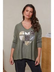 Curvy Lady Sweter w kolorze khaki rozmiar: 48/50. Brązowe swetry Curvy Lady, bez wzorów, bez ramiączek. Za 147.56 zł.