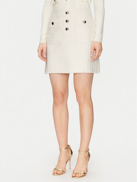 Morgan Spódnica mini 251-JABI Écru Slim Fit. Spódnice Morgan, bez wzorów, z syntetyku, mini. Za 179.99 zł.