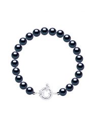 Mitzuko Bransoletka perłowa w kolorze tahiti rozmiar: onesize. Niebieskie bransoletki Mitzuko, z perłą, srebrne. Za 395.94 zł.