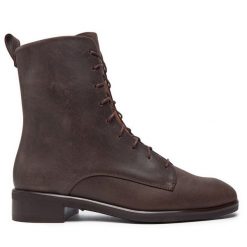Botki Balagan. Brązowe botki BALAGAN, bez wzorów, bez obcasa, na płaskiej podeszwie, bez zapięcia. Za 799.99 zł.