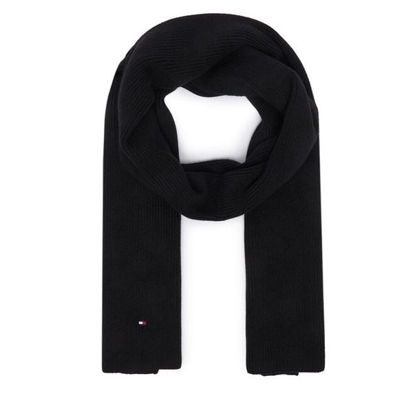 Szalik Tommy Hilfiger. Czarne szaliki TOMMY HILFIGER, bez wzorów. Za 289.99 zł.