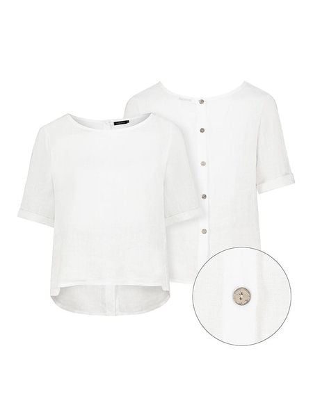 Eight2Nine Bluzka w kolorze białym rozmiar: L/XL. Białe bluzki Eight2Nine, l, bez wzorów, bez kołnierzyka, bez ramiączek. Za 91.77 zł.