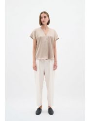 InWear Bluzka w kolorze beżowym rozmiar: 46. Brązowe bluzki InWear, bez wzorów, bez kołnierzyka, bez ramiączek. Za 91.99 zł.