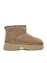 Badura Śniegowce EO-ANIKA-TS6302-01 Szary. Szare trapery i śniegowce Badura, ze skóry. Za 279.99 zł.