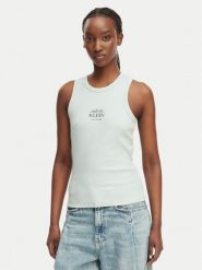 Calvin Klein Jeans Top LV047F239G Zielony jasny Slim Fit. Zielone topy Calvin Klein Jeans, xs, bez wzorów, z bawełny, bez kołnierzyka, bez ramiączek. Za 209.99 zł.