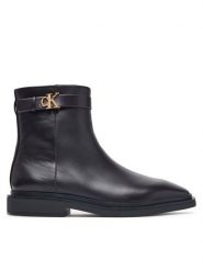 Calvin Klein Botki Square Ankle Boot Lth Mg Hdw HW0HW03186 Brązowy ciemny. Brązowe botki Calvin Klein, bez wzorów, ze skóry, bez obcasa, na płaskiej podeszwie, bez zapięcia. Za 749.99 zł.