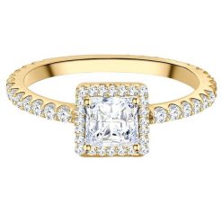 Trilani Pierscionek aus Sterling Silber in Gelbgold mit Zirkonia Pierścionki 1 ct Damski. Białe pierścionki Trilani, z cyrkonią, pozłacane. Za 259.99 zł.