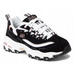 Buty damskie SKECHERS D'LITES 13154-BKRG sneakersy niskie sportowe 36,9. Czarne obuwie sportowe Skechers, bez zapięcia, trekkingowe, Skechers Sport. Za 285.00 zł.