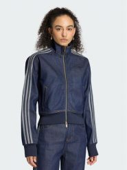 Adidas Kurtka jeansowa Firebird KQ6491 Granatowy Slim Fit. Niebieskie kurtki Adidas, m, bez wzorów, z bawełny, bez kaptura. Za 368.99 zł.
