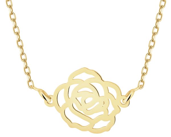 Naszyjnik srebrny - kwiat. Szare naszyjniki Apart, pozłacane. Za 239.00 zł.