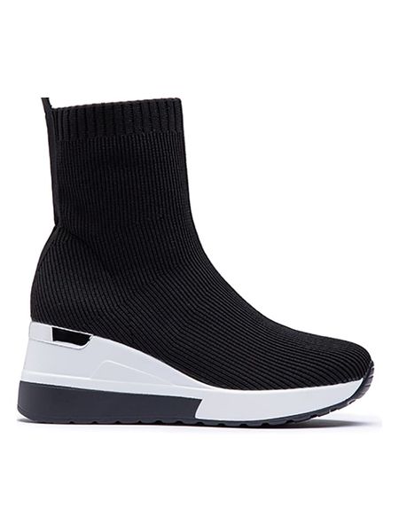 Foreverfolie Sneakersy w kolorze czarno-białym rozmiar: 41. Czarne trampki Foreverfolie, bez wzorów, za kostkę, bez zapięcia. Za 109.95 zł.