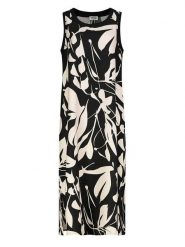 Sublevel Sukienka w kolorze czarno-kremowym rozmiar: L. Czarne sukienki Sublevel, na co dzień, l, bez wzorów, bez kołnierzyka, bez ramiączek, midi, proste. Za 82.99 zł.