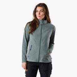 Bluza polarowa hiking damska Swedemount Lofoten Fleece wodoodporna. Zielone bluzy SWEDEMOUNT, na zimę, bez wzorów, z polaru, bez kaptura. W wyprzedaży za 185.00 zł.