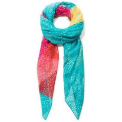 Desigual Damski Szal Foul Flamingo Ro, Turkusowy. Szaliki Desigual. Za 199.00 zł.