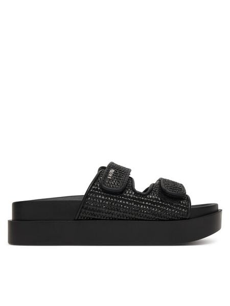 DKNY Klapki Piper K2691150 Czarny. Czarne klapki DKNY, bez wzorów, z syntetyku, bez obcasa. Za 299.99 zł.