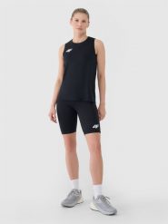4F Legginsy kolarki treningowe damskie - czarne S. Czarne legginsy 4f, s, bez wzorów, z dzianiny. Za 109.99 zł.