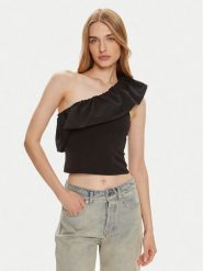 ONLY Bluzka Soffy 15320339 Czarny Regular Fit. Czarne bluzki Only, xl, bez wzorów, z bawełny, bez kołnierzyka, bez ramiączek. Za 49.99 zł.