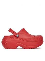 Crocs Klapki BELLA CLOG 210062-8C1 Czerwony. Czerwone klapki Crocs, bez wzorów, z tworzywa sztucznego, bez obcasa. Za 195.99 zł.