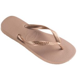 Klapki Havaianas Model 4137428 Kolor Brąz. Żółte klapki Havaianas, bez wzorów, z gumy, bez obcasa. Za 132.50 zł.