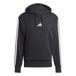 Bluza polarowa ADIDAS M 3S FT HD Czarny. Czarne bluzy sportowe Adidas, m, bez wzorów, z materiału, bez kaptura. Za 215.99 zł.