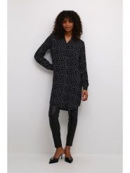 Kaffe Sukienka w kolorze czarno-białym rozmiar: 34. Czarne sukienki Kaffe, na imprezę, s, bez wzorów, z wiskozy, klasyczne, bez kołnierzyka, bez ramiączek, mini. Za 104.99 zł.