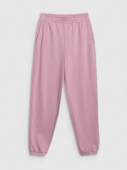 4F Spodnie dresowe joggery damskie - różowe XL. Czerwone spodnie dresowe 4f, xl, bez wzorów, z dresówki. Za 149.99 zł.