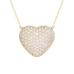 Naszyjnik ze złota próby 375 z zawieszką w kształcie serca z cyrkoniami. Żółte naszyjniki Lilou, z cyrkonią, złote. Za 1,148.00 zł.