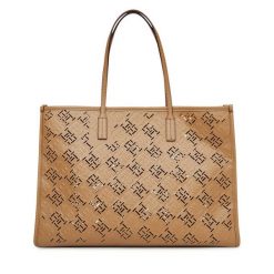Torebka Tommy Hilfiger. Brązowe shopper TOMMY HILFIGER, bez wzorów, bez dodatków. Za 799.99 zł.