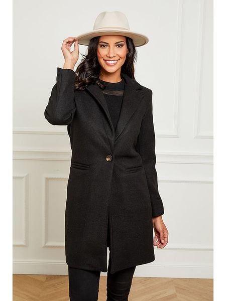 L'armoire de Suzette Płaszcz przejściowy w kolorze czarnym rozmiar: 42. Czarne płaszcze L'armoire de Suzette, l, bez wzorów, bez kaptura. Za 212.67 zł.