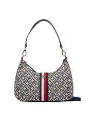 Tommy Hilfiger Torebka Th Jacquard Ess Shoulder Bag AW0AW19331 Niebieski. Niebieskie torebki klasyczne TOMMY HILFIGER, bez wzorów, z materiału, bez dodatków. Za 529.99 zł.