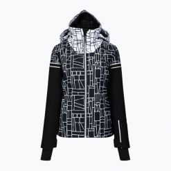 Kurtka narciarska damska CMP. Czarne kurtki narciarskie CMP, bez wzorów, bez kaptura, narciarskie. Za 499.99 zł.