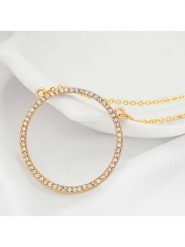 LA CHIQUITA Złoty naszyjnik "Kate Crystal" z kryształami - dł. 45 cm rozmiar: onesize. Żółte naszyjniki LA CHIQUITA, z kryształem, z mosiądzu. Za 105.38 zł.