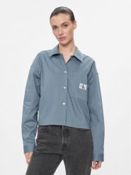 Calvin Klein Jeans Koszula J20J223241 Niebieski Oversize. Niebieskie koszule Calvin Klein Jeans, m, bez wzorów, z bawełny, bez kołnierzyka, bez ramiączek. Za 259.99 zł.