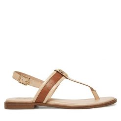 Sandały Beverly Hills Polo Club. Brązowe sandały Beverly Hills Polo Club, bez wzorów, bez obcasa, na płaskiej podeszwie, bez zapięcia. Za 229.99 zł.