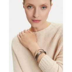 Zestaw 3 bransoletek Patrizia Pepe. Szare bransoletki Patrizia Pepe, srebrne. Za 589.99 zł.