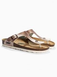 Sunbay Japonki "Camelia" w kolorze różowozłotym rozmiar: 40. Różowe klapki Sunbay, bez wzorów, z otwartym noskiem, bez obcasa. Za 151.95 zł.