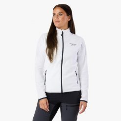 Bluza polarowa turystyka damska Swedemount Stryn Fleece szybkoschnąca. Białe bluzy SWEDEMOUNT, xl, bez wzorów, z materiału, bez kaptura. Za 152.99 zł.