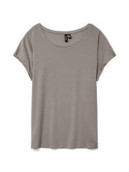 Vero Moda Koszulka w kolorze szarym rozmiar: XS. Szare bluzki Vero Moda, xs, bez wzorów, bez kołnierzyka, bez ramiączek. Za 37.56 zł.