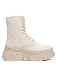 DeeZee Botki HY305-16 Beżowy. Brązowe botki DeeZee, bez wzorów, z materiału, bez obcasa, na płaskiej podeszwie, bez zapięcia. Za 219.99 zł.