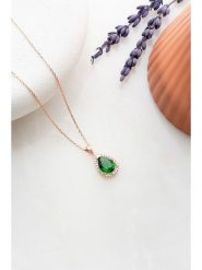 Lodie Silver Srebrny naszyjnik z zawieszką - dł. 42 cm rozmiar: onesize. Zielone naszyjniki Lodie Silver, z cyrkonią, srebrne. Za 113.90 zł.